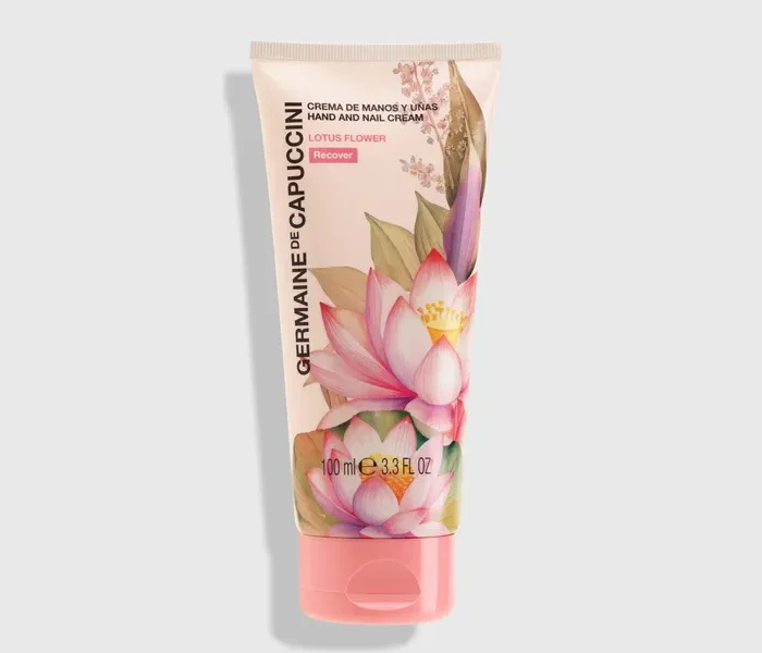 Crema de manos flor de loto 100 ml con hidratación calmante para piel seca