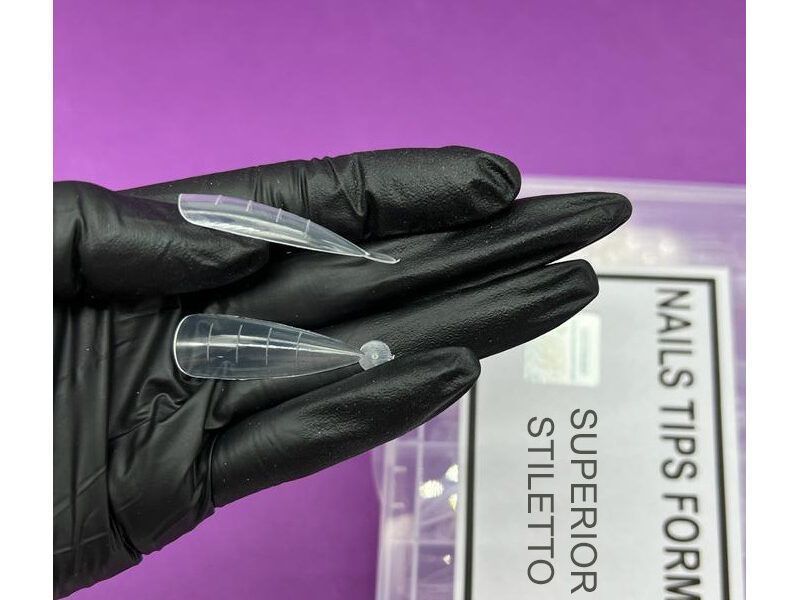 Tips SUPERIOR stiletto reciclables para gel, polygel DUAL  Illusion Beauty