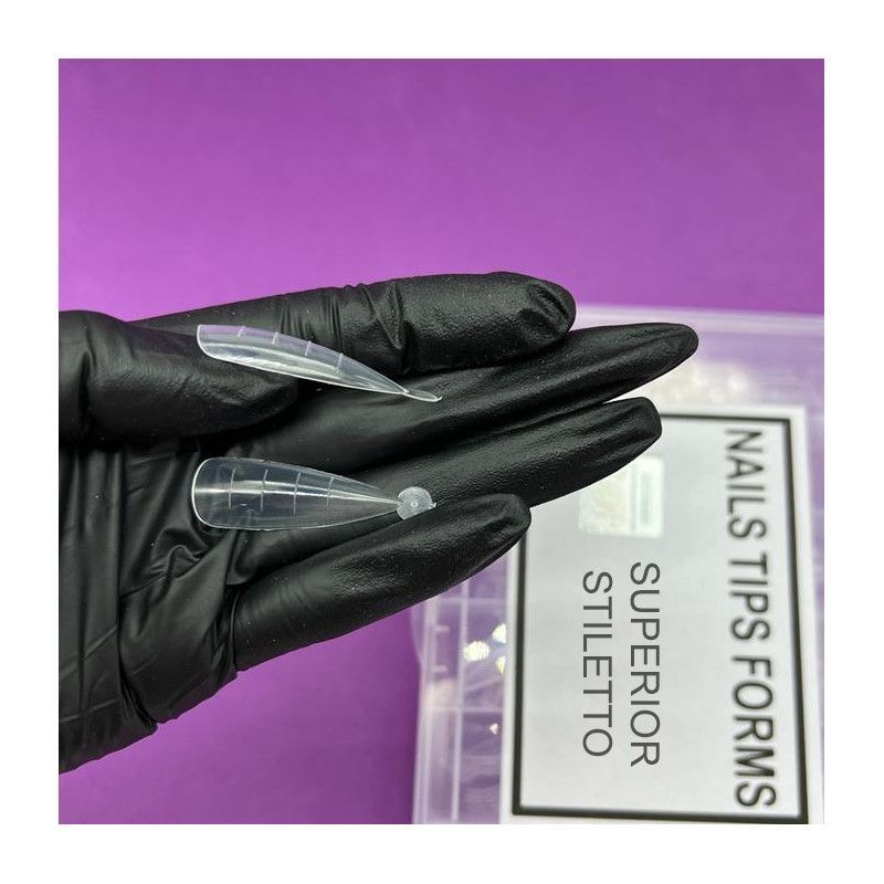 Tips SUPERIOR stiletto reciclables para gel, polygel DUAL Illusion Beauty